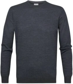 Profuomo Pullover Merinowol Antraciet -Kleding Kortingswinkel 75181 1 1