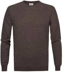 Profuomo Pullover Merinowol Taupe -Kleding Kortingswinkel 75183 1 1