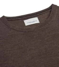 Profuomo Pullover Merinowol Taupe -Kleding Kortingswinkel 75183 2