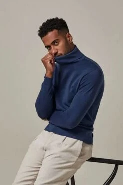 Profuomo Coltrui Merinowol Blauw -Kleding Kortingswinkel 75218 3 1