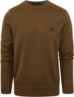 Fred Perry Trui Wol Mix Logo Bruin -Kleding Kortingswinkel 75258 5 1