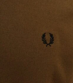 Fred Perry Trui Wol Mix Logo Bruin -Kleding Kortingswinkel 75258 7