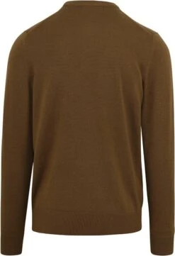 Fred Perry Trui Wol Mix Logo Bruin -Kleding Kortingswinkel 75258 8