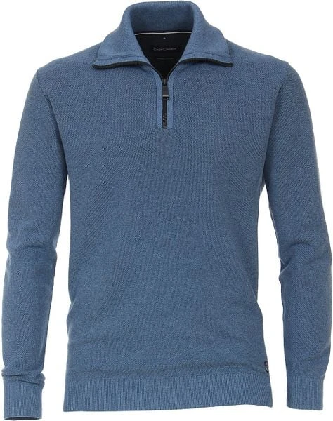 Casa Moda Halfzip Trui Blauw 6 Casa Moda Halfzip Trui Blauw - Afbeelding 4
