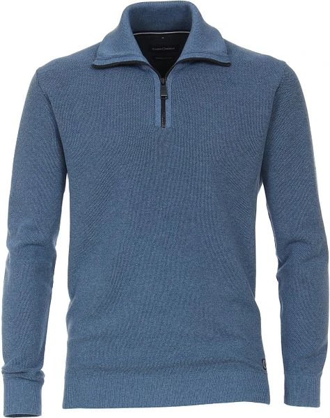Casa Moda Halfzip Trui Blauw 3 Casa Moda Halfzip Trui Blauw