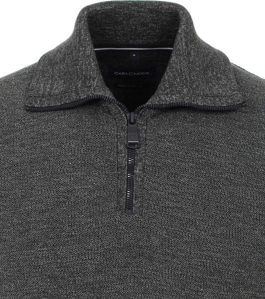 Casa Moda Halfzip Trui Donkergroen 7 Casa Moda Halfzip Trui Donkergroen - Afbeelding 5