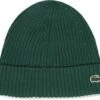Lacoste Knitted Muts Wol Donkergroen