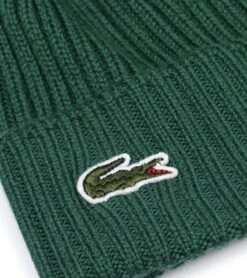 Lacoste Knitted Muts Wol Donkergroen 9 Lacoste Knitted Muts Wol Donkergroen -Kleding Kortingswinkel 75336 2 1