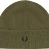 Fred Perry Muts Wol Donkergroen -Kleding Kortingswinkel 75343 1