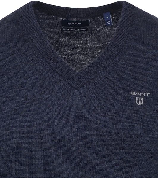 Gant Trui Lamswol Donkerblauw 4 Gant Trui Lamswol Donkerblauw - Afbeelding 2