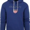 Gant Hoodie Shield Royal Blauw -Kleding Kortingswinkel 75444 1