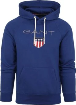 Gant Hoodie Shield Royal Blauw