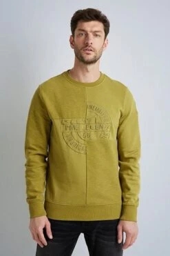PME Legend Sweater Jacquard Lichtgroen -Kleding Kortingswinkel 75464 3 1