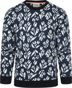 Scotch And Soda Felpa Sweater Print Navy 12 Scotch And Soda Felpa Sweater Print Navy -Kleding Kortingswinkel 75498 1 1