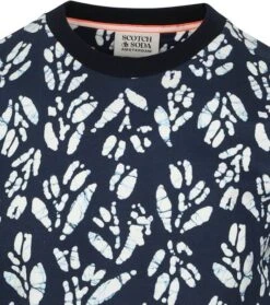 Scotch And Soda Felpa Sweater Print Navy 13 Scotch And Soda Felpa Sweater Print Navy -Kleding Kortingswinkel 75498 2 1