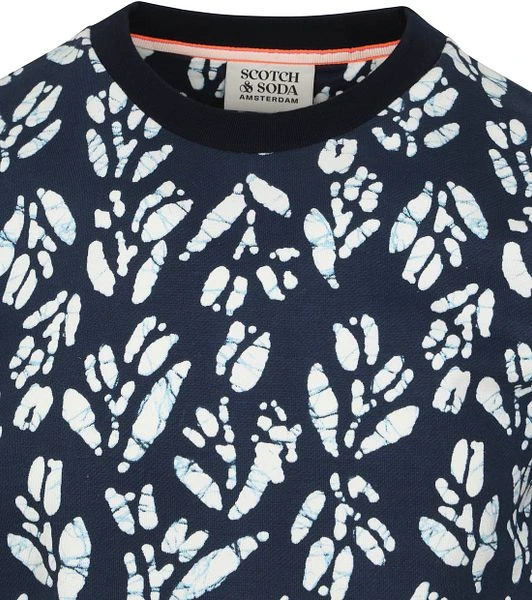 Scotch And Soda Felpa Sweater Print Navy 4 Scotch And Soda Felpa Sweater Print Navy - Afbeelding 2