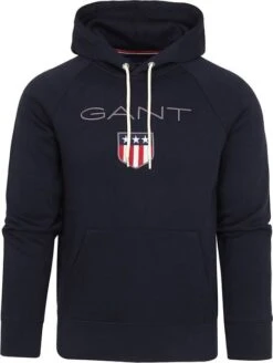 Gant Hoodie Shield Navy -Kleding Kortingswinkel 75567 1 1