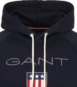 Gant Hoodie Shield Navy -Kleding Kortingswinkel 75567 2 1