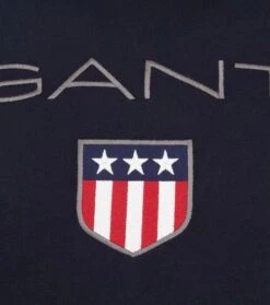 Gant Hoodie Shield Navy -Kleding Kortingswinkel 75567 3