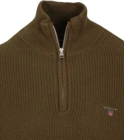 Gant Halfzip Wol Donkergroen 13 Gant Halfzip Wol Donkergroen -Kleding Kortingswinkel 75604 2 1