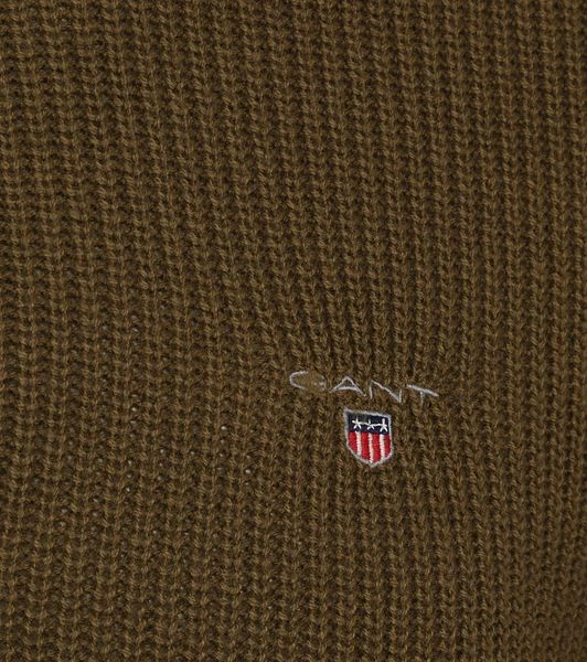 Gant Halfzip Wol Donkergroen 5 Gant Halfzip Wol Donkergroen - Afbeelding 3