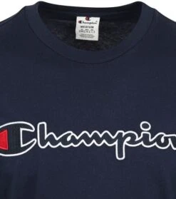Champion Longsleeve T-Shirt Script Logo Navy -Kleding Kortingswinkel 75609 2 1