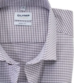 OLYMP Level Five Overhemd Print Lichtbruin 12 OLYMP Level Five Overhemd Print Lichtbruin -Kleding Kortingswinkel 75644 2 1