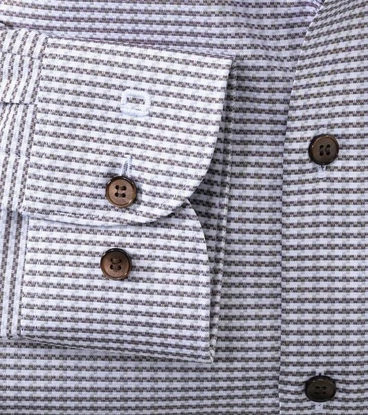 OLYMP Level Five Overhemd Print Lichtbruin 8 OLYMP Level Five Overhemd Print Lichtbruin - Afbeelding 6