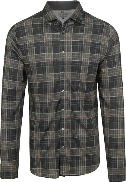 Desoto Overhemd Ruiten Beige 3 Desoto Overhemd Ruiten Beige