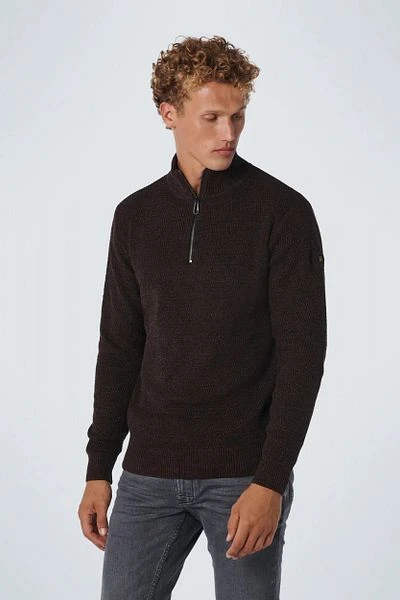 No-Excess No Excess Half Zip Trui Coffee 4 No-Excess No Excess Half Zip Trui Coffee - Afbeelding 2