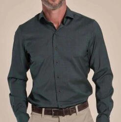 R2 Overhemd Wol Donkergroen -Kleding Kortingswinkel 75878 3