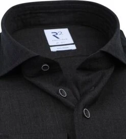 R2 Overhemd Wol Antraciet -Kleding Kortingswinkel 75881 7
