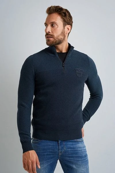 PME Legend Half Zip Plated Donkerblauw 4 PME Legend Half Zip Plated Donkerblauw - Afbeelding 2