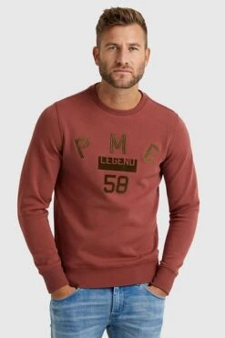 PME Legend Sweater Henna Rood 13 PME Legend Sweater Henna Rood -Kleding Kortingswinkel 75904 6