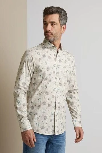 Vanguard Overhemd Bloemen Beige 8 Vanguard Overhemd Bloemen Beige - Afbeelding 6