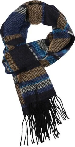 Suitable Heren Sjaal Blauw Grijs