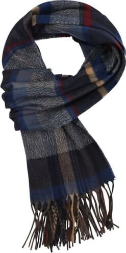 Suitable Heren Sjaal Ruit Blauw Rood -Kleding Kortingswinkel 75943 1 1