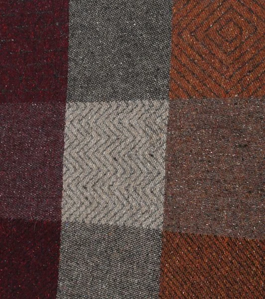 Suitable Herensjaal Wolmix Cubes Groen Rood Grijs 4 Suitable Herensjaal Wolmix Cubes Groen Rood Grijs - Afbeelding 2