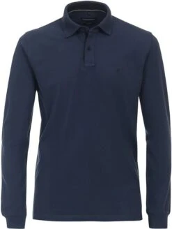 Casa Moda Longsleeve Polo Blauw -Kleding Kortingswinkel 76075 4 1