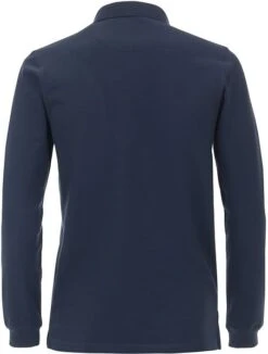 Casa Moda Longsleeve Polo Blauw -Kleding Kortingswinkel 76075 5