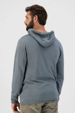 Dstrezzed Hoodie Heavy Slub Grijsblauw -Kleding Kortingswinkel 76090 3