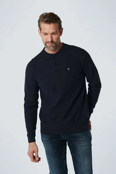 No-Excess No Excess LS Polo Solid Navy 4 No-Excess No Excess LS Polo Solid Navy - Afbeelding 2