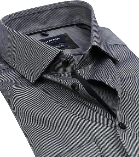 Olymp Luxor Overhemd Modern-Fit Antraciet 7 Olymp Luxor Overhemd Modern-Fit Antraciet - Afbeelding 5