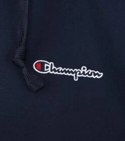 Champion Logo Hoodie Druknopen Donkerblauw -Kleding Kortingswinkel 76250 3