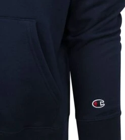 Champion Logo Hoodie Druknopen Donkerblauw -Kleding Kortingswinkel 76250 4