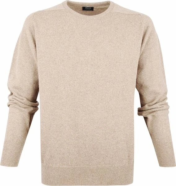 William Lockie Trui Lamswol Beige 7 William Lockie Trui Lamswol Beige - Afbeelding 5