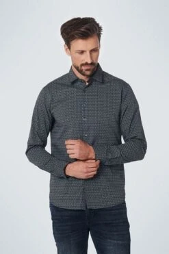 No-Excess No Excess Overhemd Patroon Zwart 9 No-Excess No Excess Overhemd Patroon Zwart -Kleding Kortingswinkel 76272 2 1