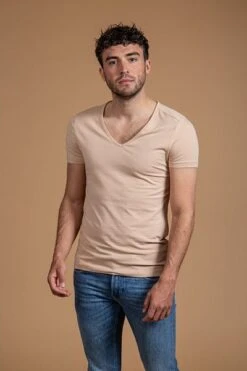 Suitable T-shirts Beige V-hals Vitaru Stretch 6 Pack -Kleding Kortingswinkel 76280 2