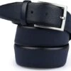 Suitable Riem Structuur Leer Navy -Kleding Kortingswinkel 76289 1