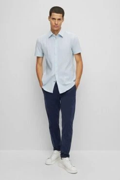 Hugo Boss Chino Schino Taber Navy -Kleding Kortingswinkel 76316 2 1